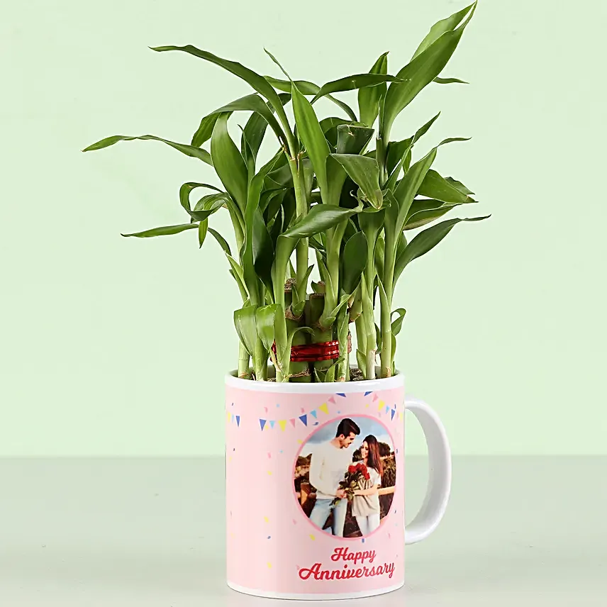 printed photo mug with bamboo plant for him online