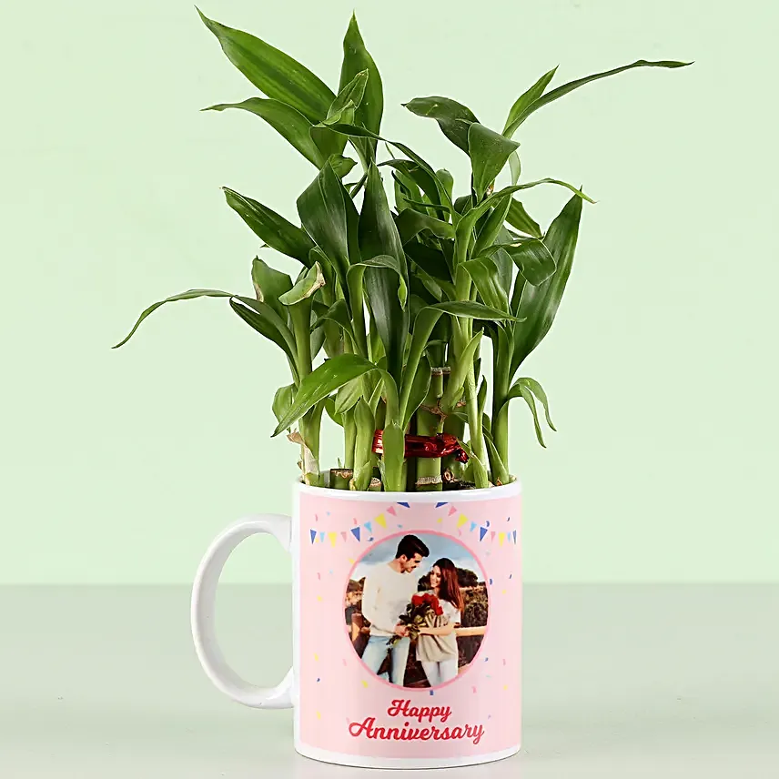 printed photo mug with bamboo plant for him online