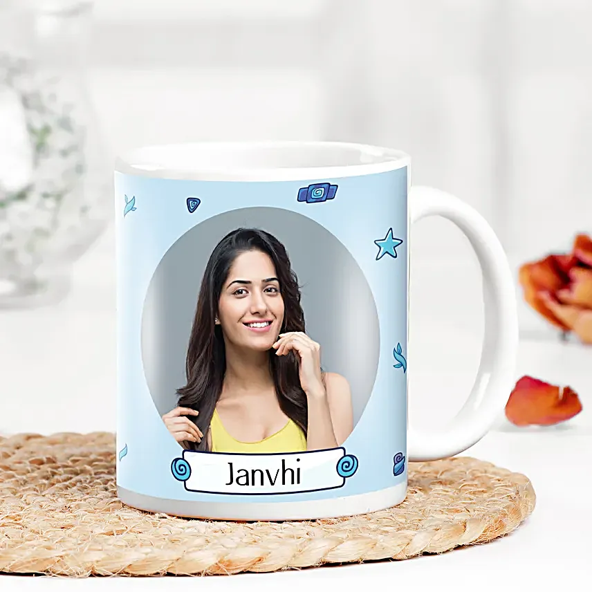 Personalised Artistic Pisces Photo Mug