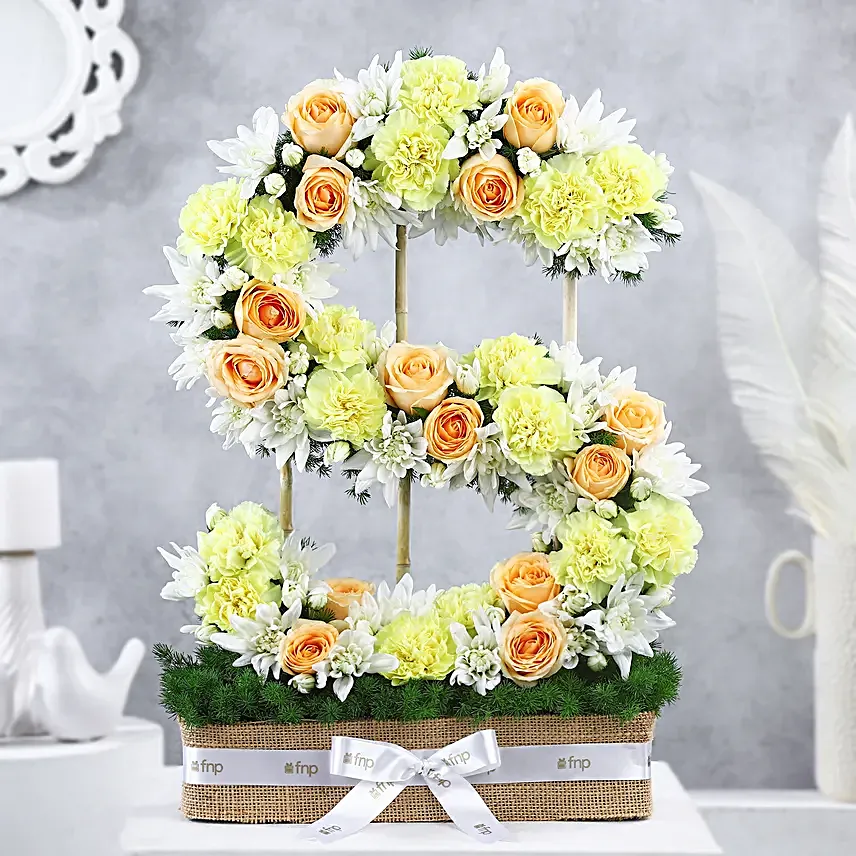 Personalised Artistic Rosey Arrangement