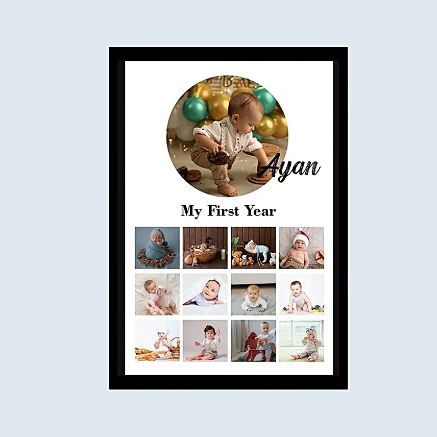 Personalised Babys First Year Photo Frame
