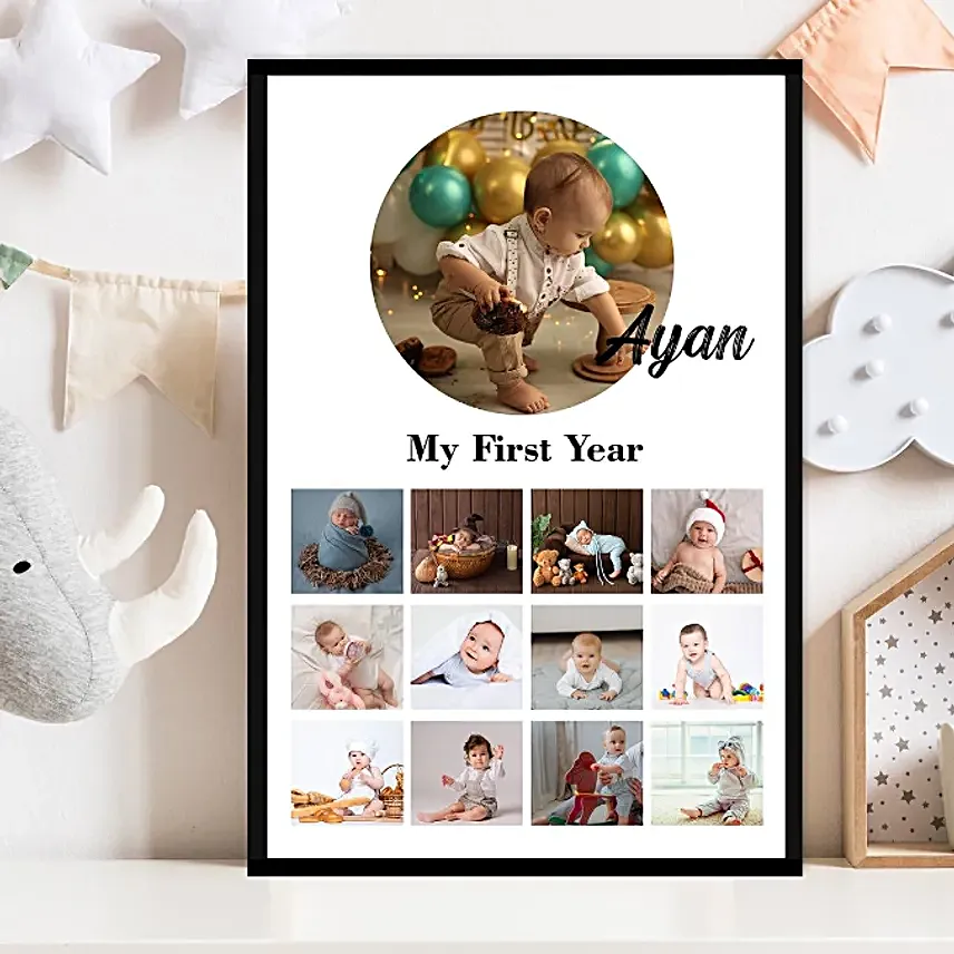 Personalised Babys First Year Photo Frame
