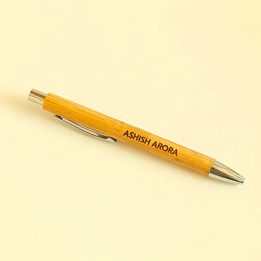 Personalised Bamboo Notebook N Pen Set