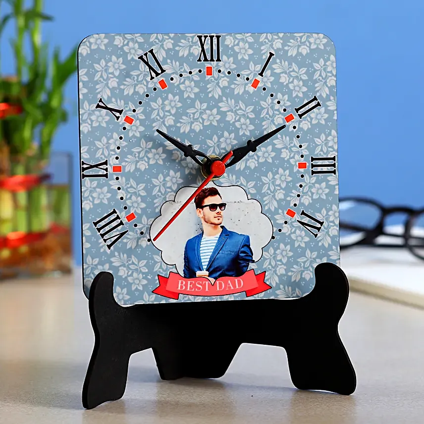 Personalised Best Dad Table Clock- Hand Delivery