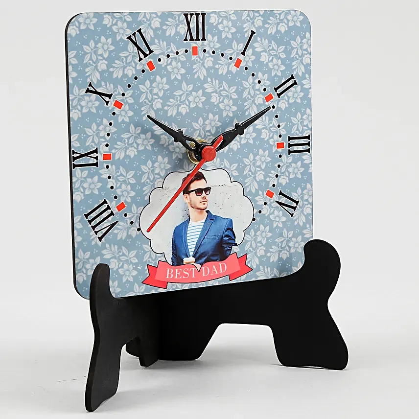 Personalised Best Dad Table Clock- Hand Delivery