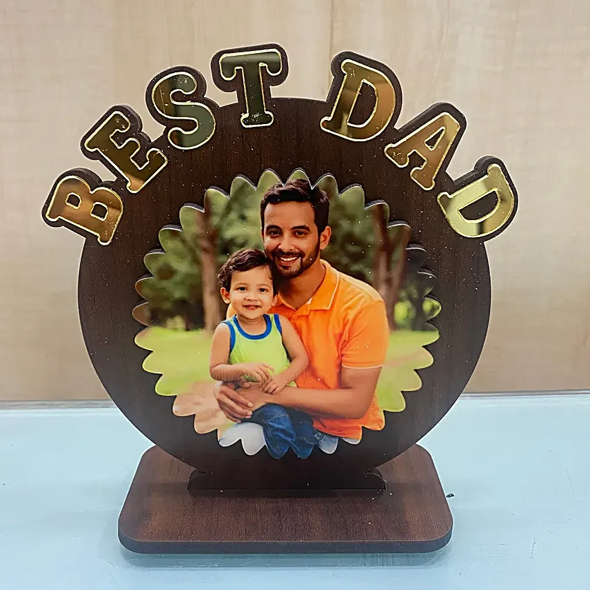 Personalised Best Dad Wooden Table Top