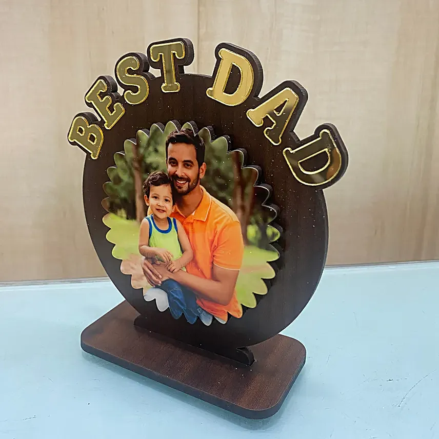 Personalised Best Dad Wooden Table Top