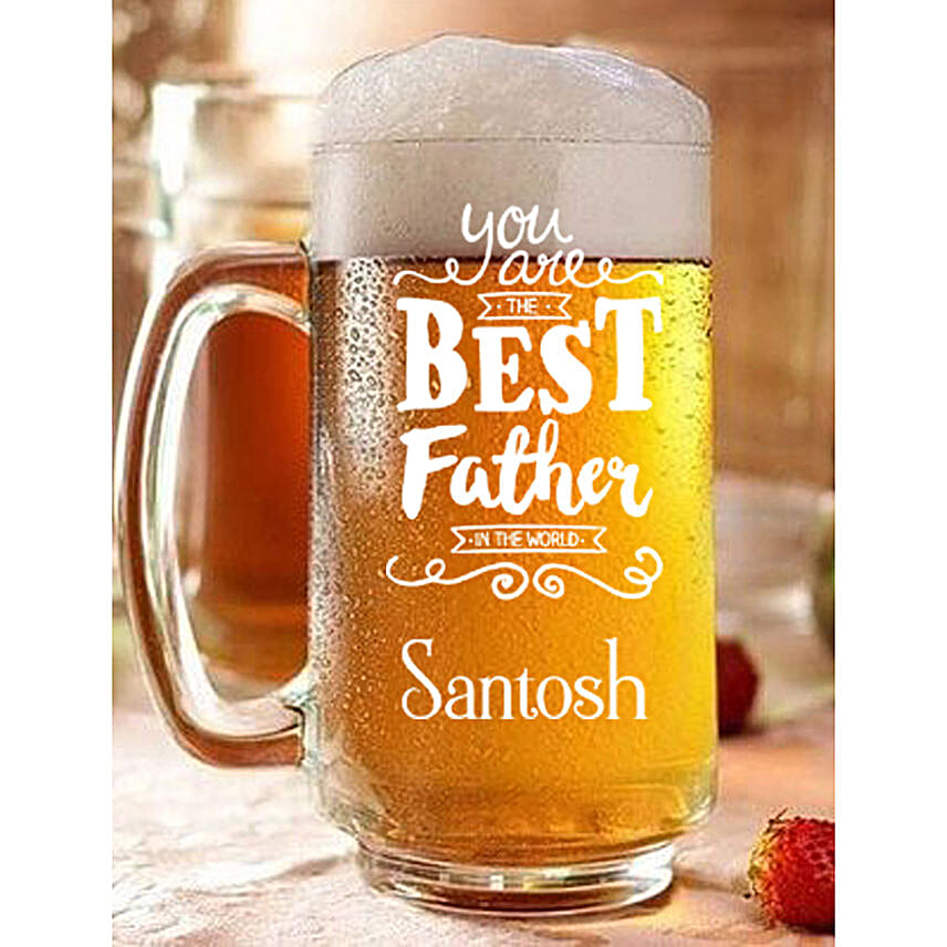 Personalised Best Father Beer Mug Online