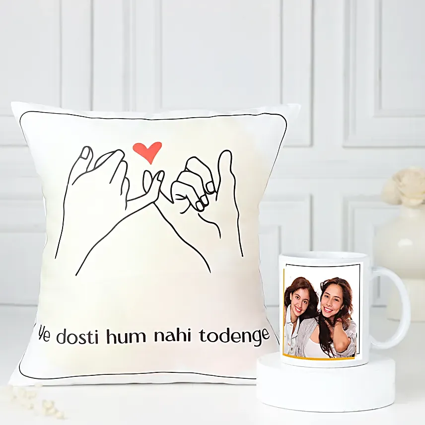 Personalised Best Friends Forever Cushion N Mug Combo
