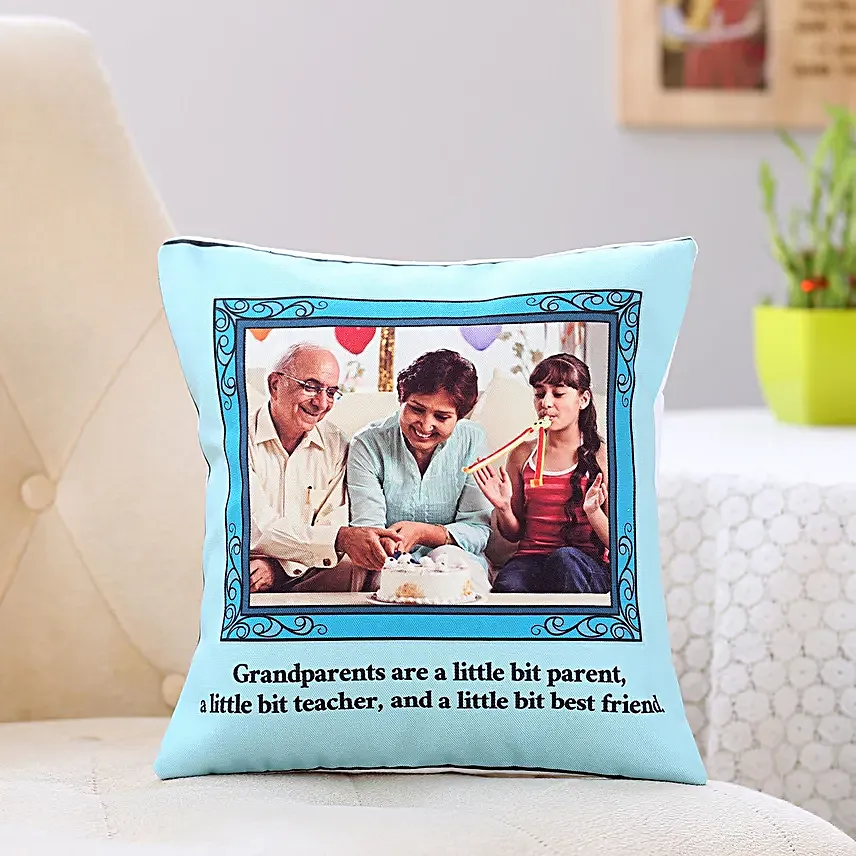 online personalised bff grandparents cushion