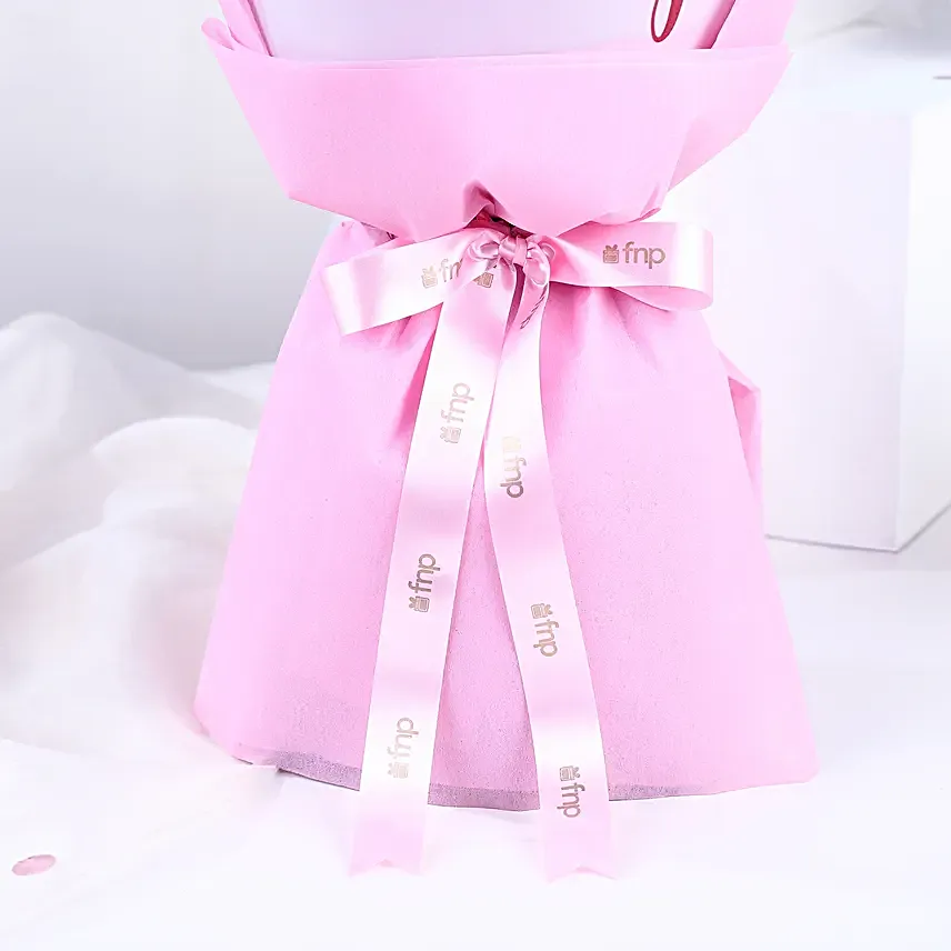 Personalised Birthday Rose Bouquet N Creamy Cake