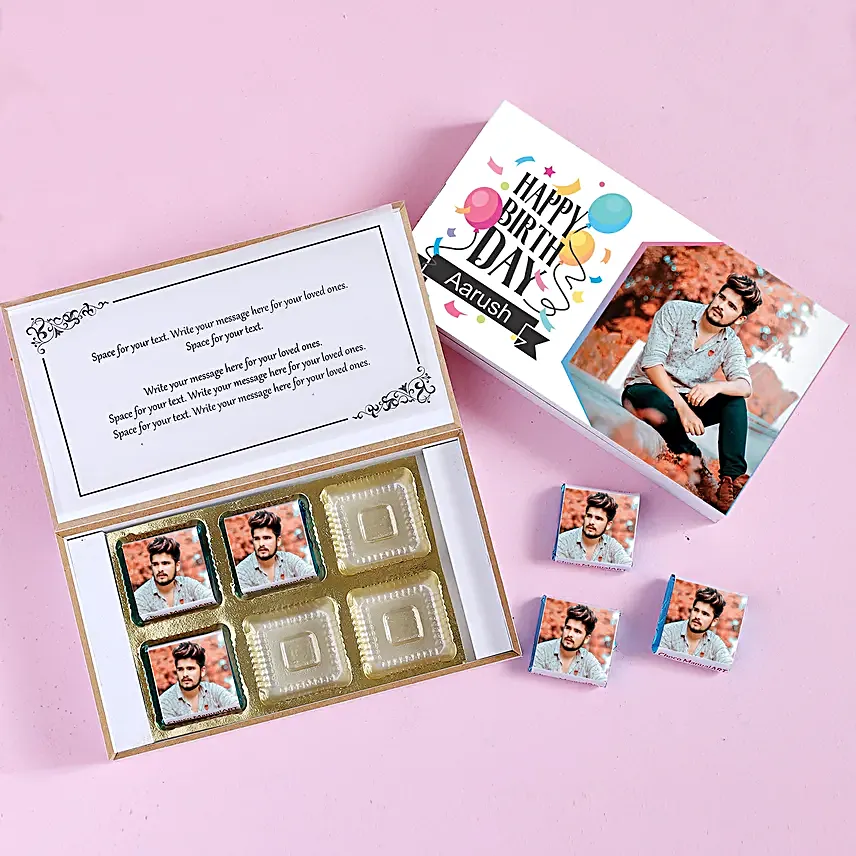 Personalised Birthday Surprise Chocolate Box 6 Pcs