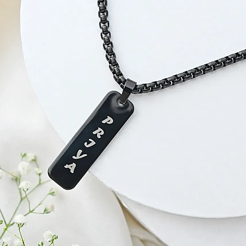 Personalised Black Elegant Neck Chain