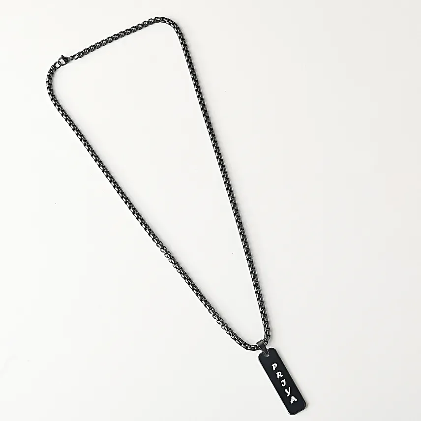 Personalised Black Elegant Neck Chain