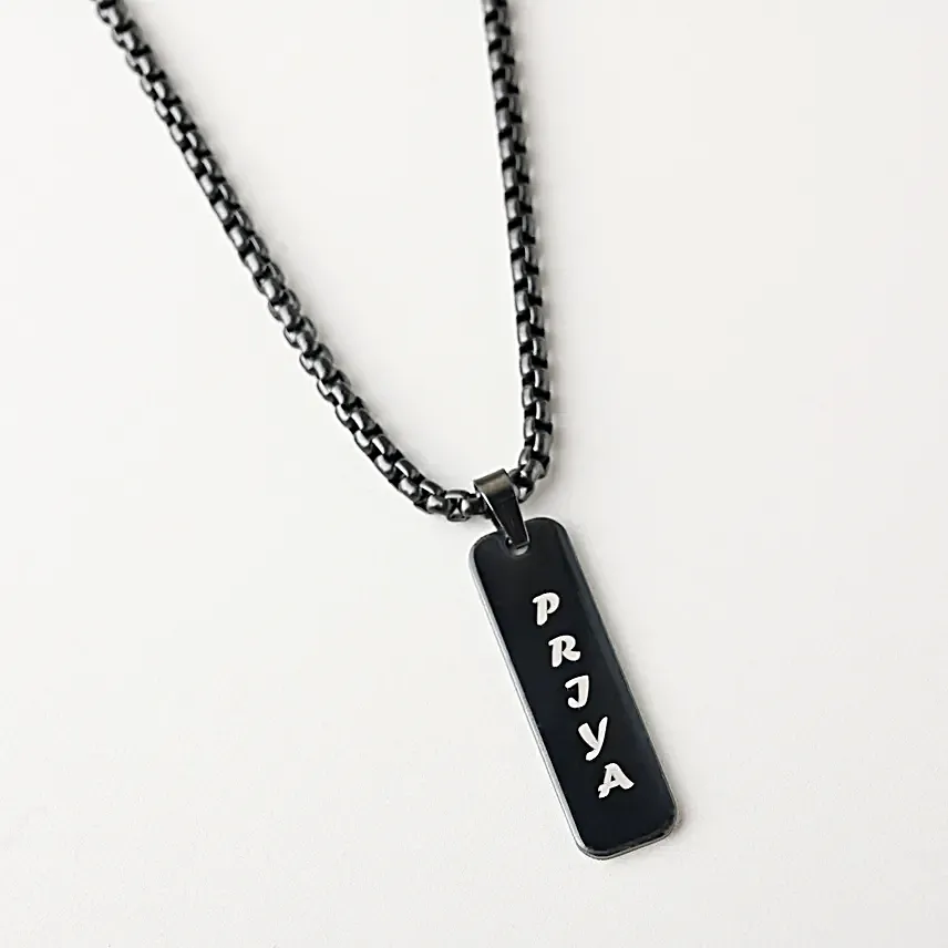 Personalised Black Elegant Neck Chain
