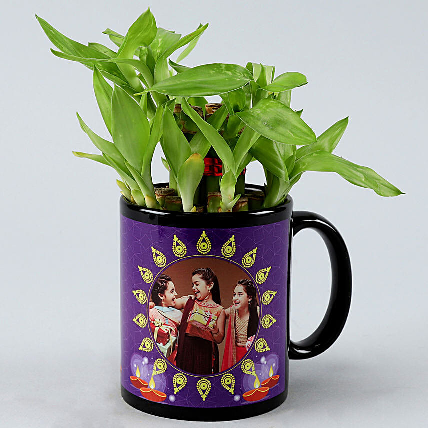 bamboo in mug for diwali