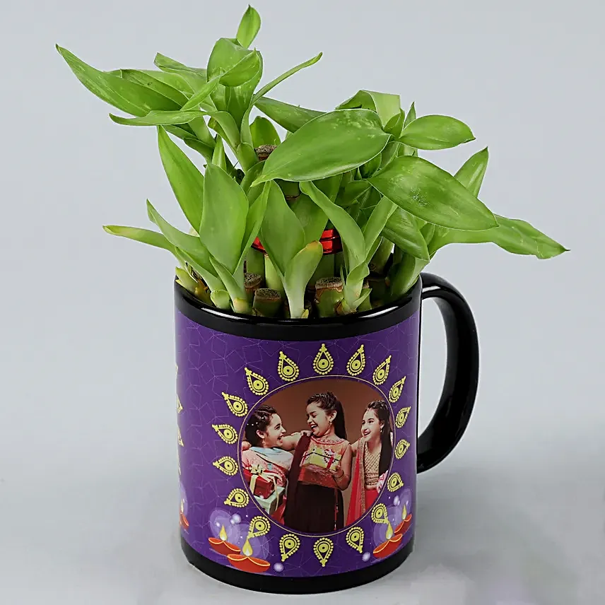 bamboo in mug for diwali