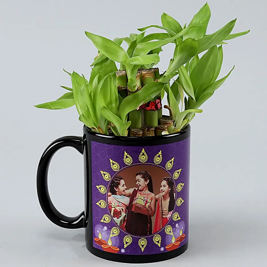 bamboo in mug for diwali