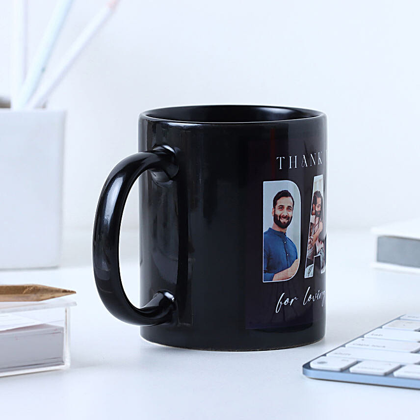 Personalised Black Photo Mug