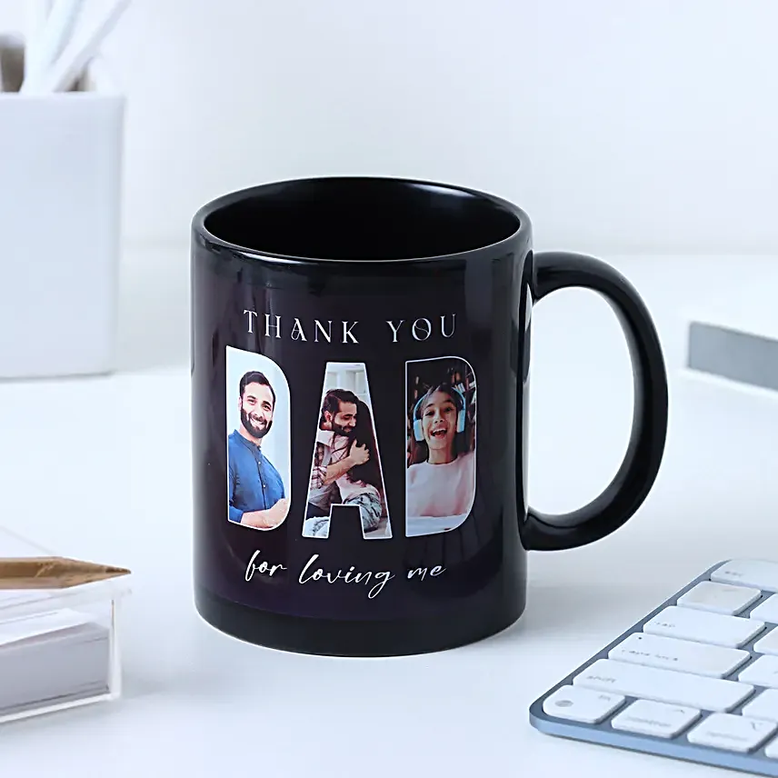 Personalised Black Photo Mug
