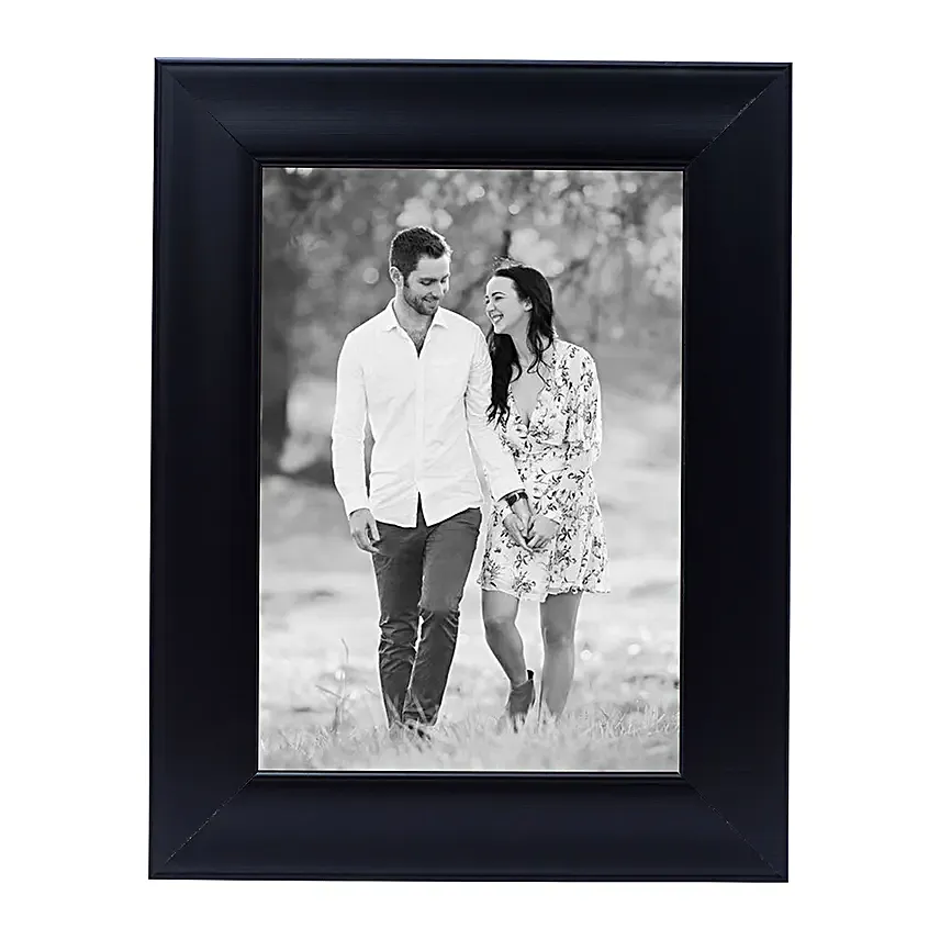 Personalised Black Wooden Table Top Photo Frame