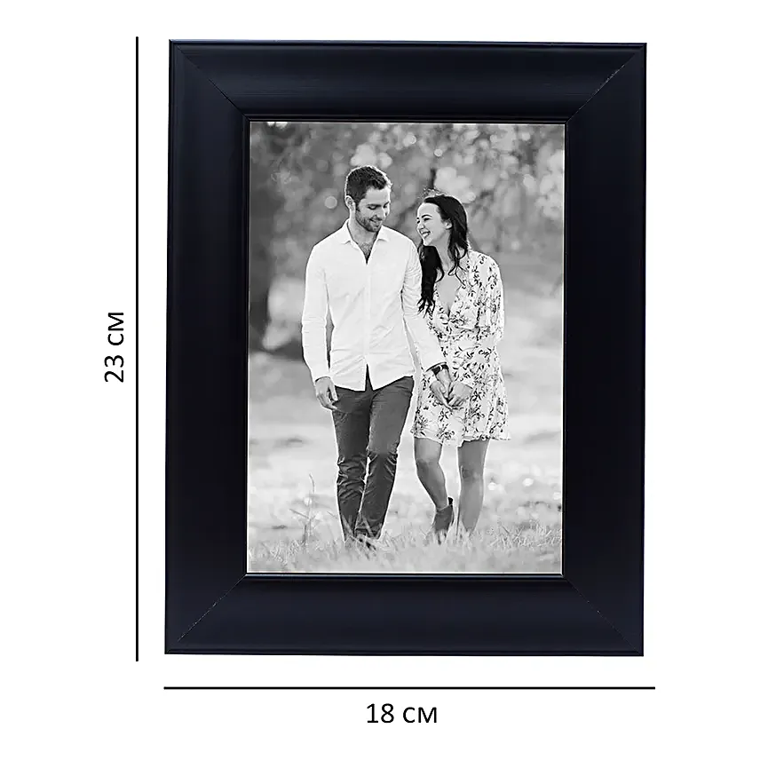 Personalised Black Wooden Table Top Photo Frame