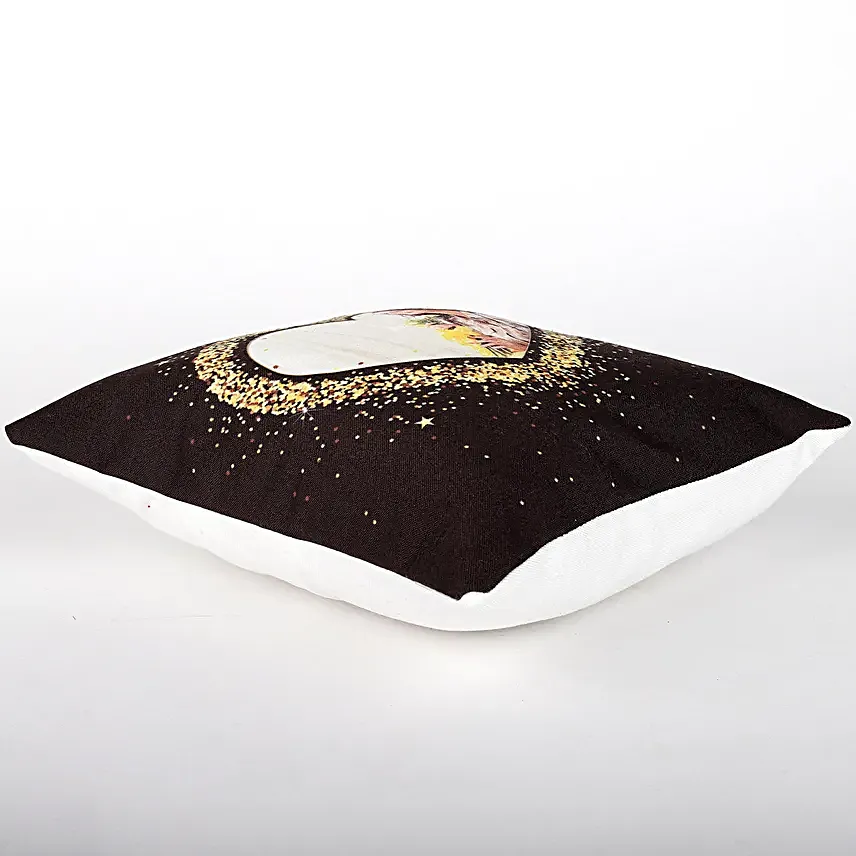 Personalised Blingy Heart LED Cushion
