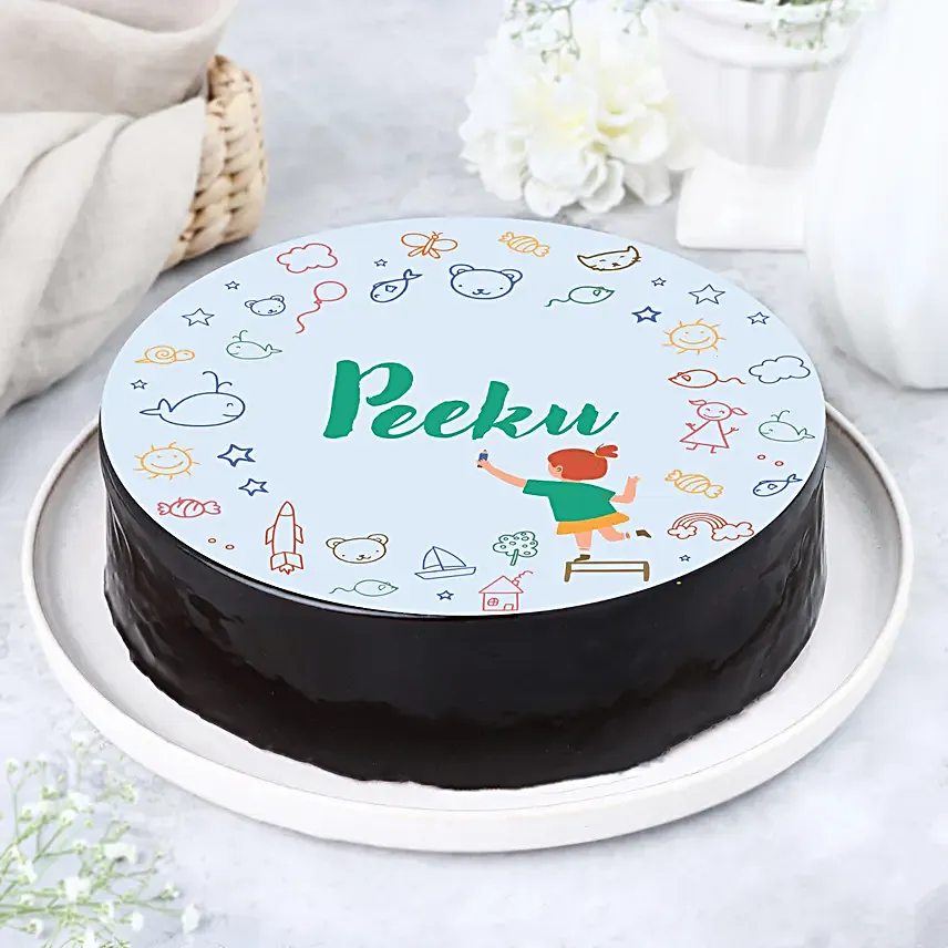 Personalised Blissful Chocolate Cake Half Kg