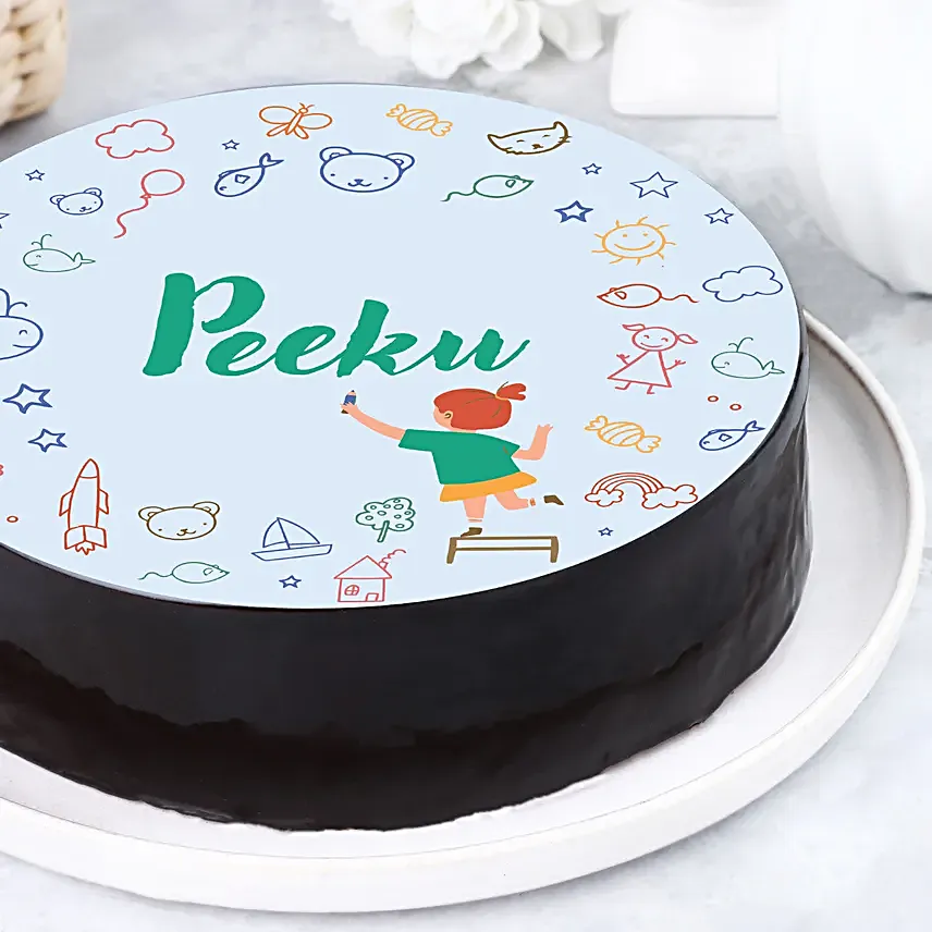 Personalised Blissful Chocolate Cake Half Kg