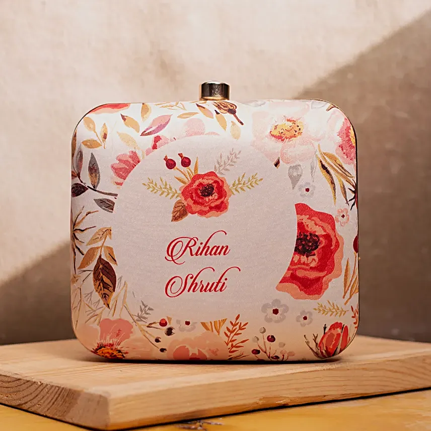 Personalised Blooming Love Clutch Bag