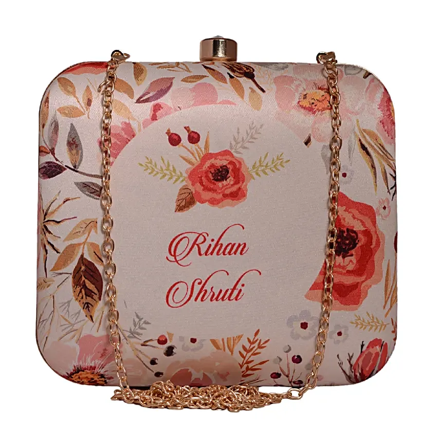 Personalised Blooming Love Clutch Bag