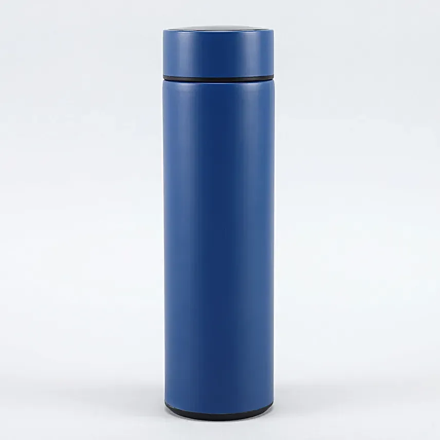 Personalised Blue LED Temperature Bottle