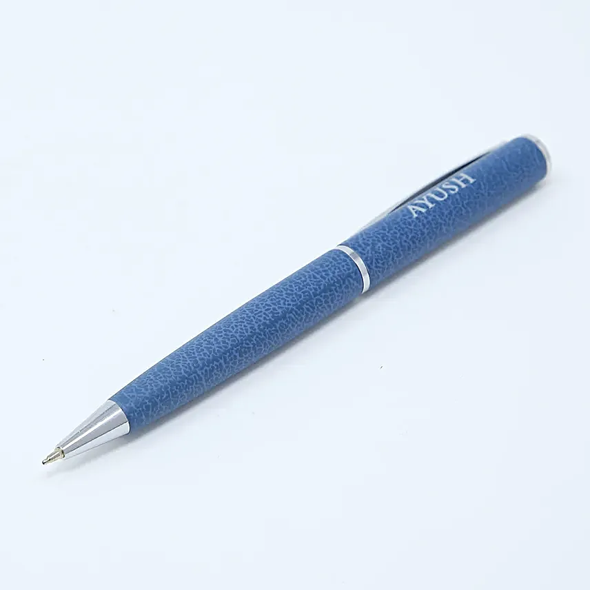 Personalised Blue Notebook and Pen Combo