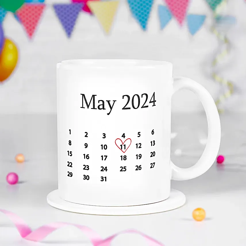 Personalised Calendar Love Mug