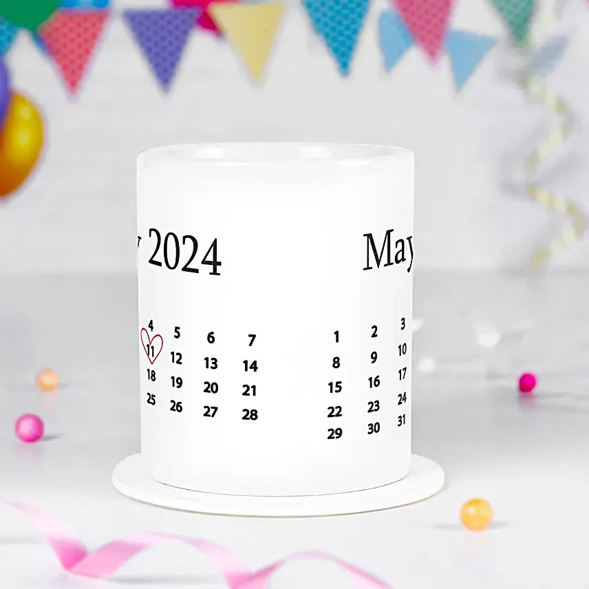 Personalised Calendar Love Mug