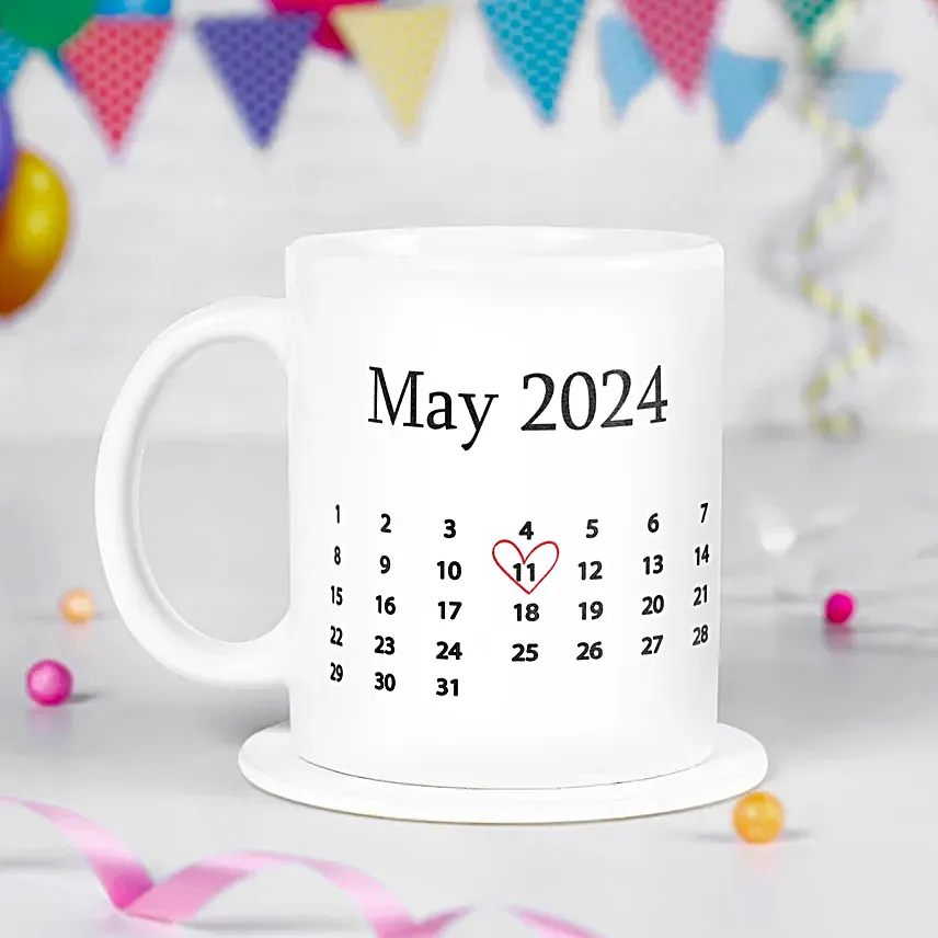 Personalised Calendar Love Mug