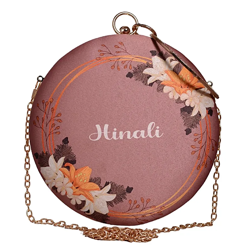 Personalised Caricature Clutch Bag Round