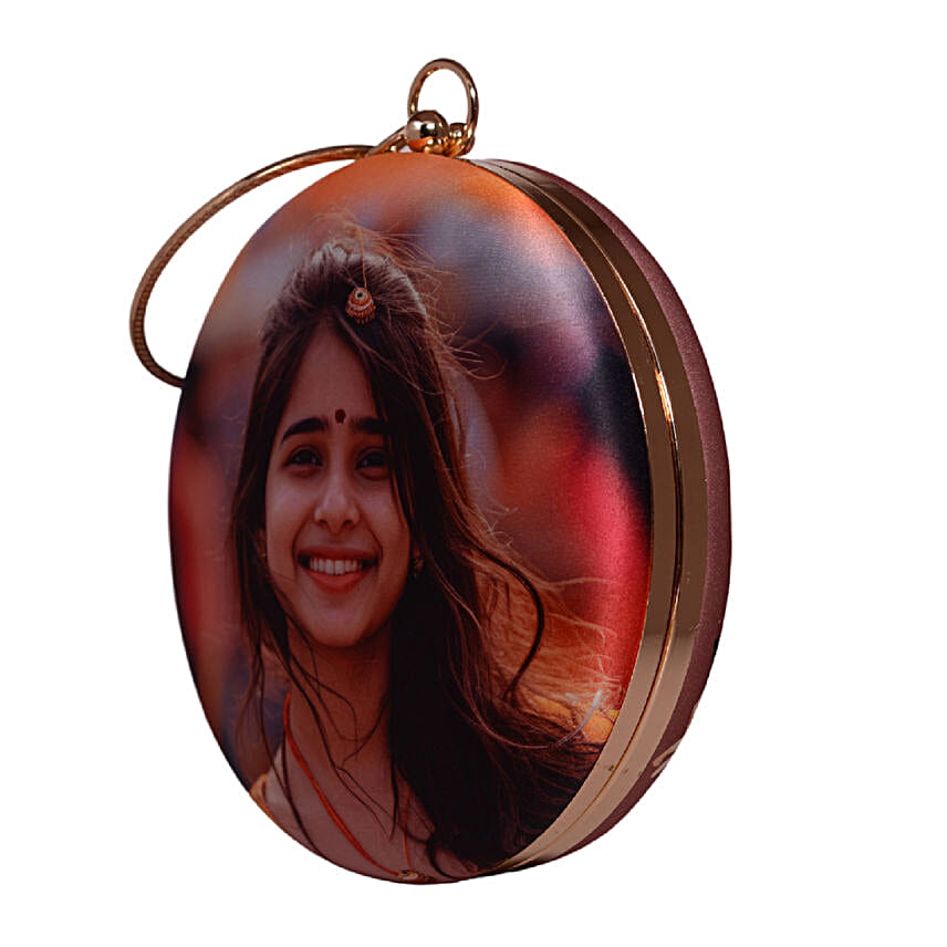 Personalised Caricature Clutch Bag Round