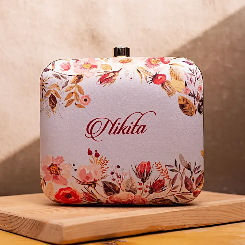 Personalised Caricature Sleek Clutch Bag