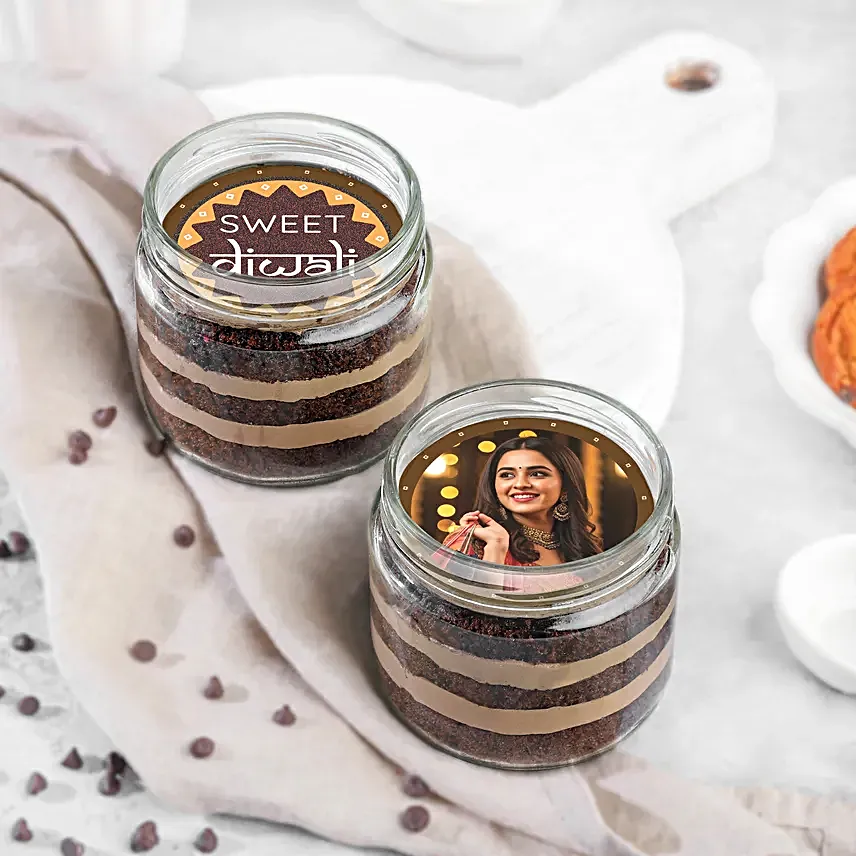 Personalised Choco Bliss Jar Cake Set