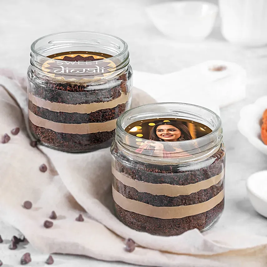 Personalised Choco Bliss Jar Cake Set