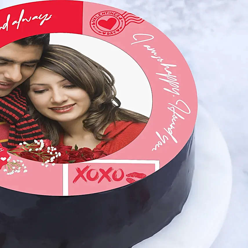 Personalised Chocolate Cake Of Love Half Kg
