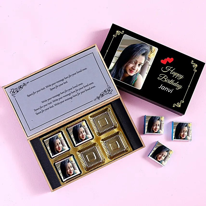 Personalised Chocolates Birthday Gift 6 Pcs