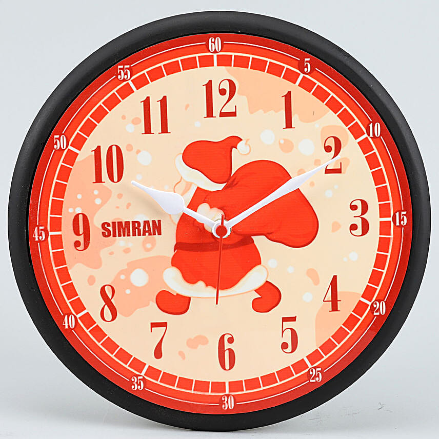 Personalised Christmas Santa Wall Clock