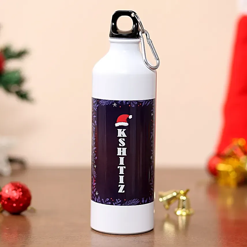 Personalised Christmas Vibes White Bottle Hand Delivery