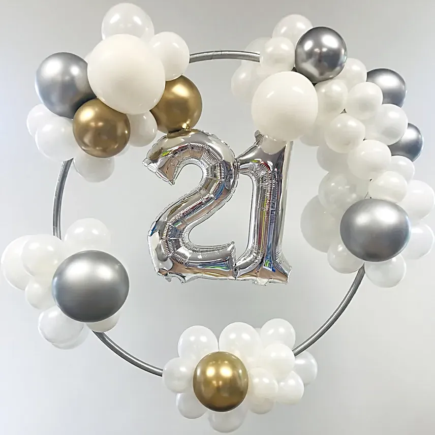 Personalised Cloudy Theme Balloon Ring