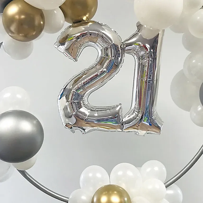 Personalised Cloudy Theme Balloon Ring