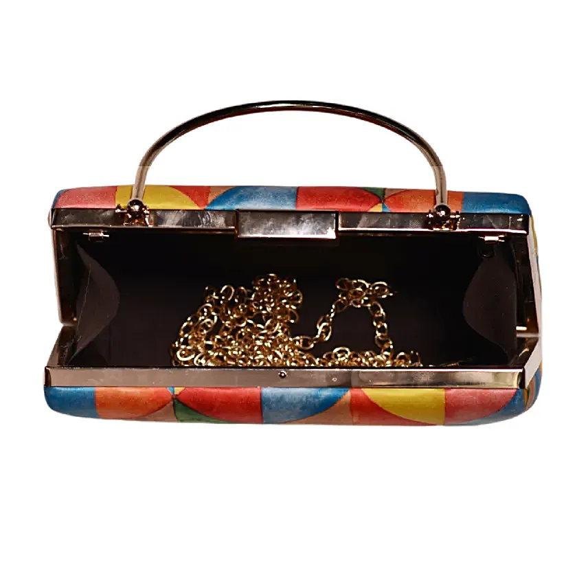 Personalised Colourful Abstract Art Clutch Bag