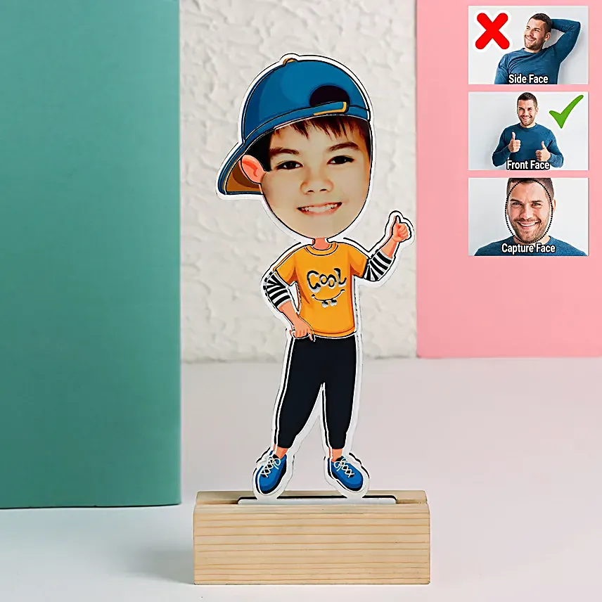 Personalised Cool Boy Caricature