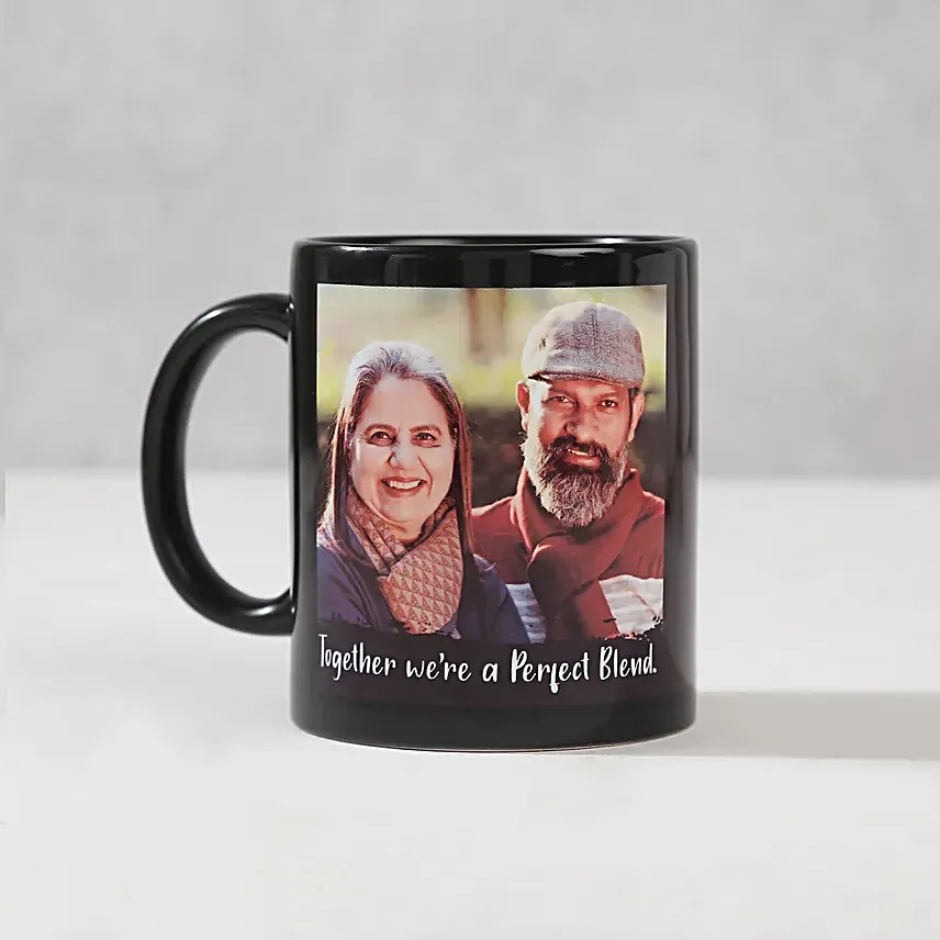 Personalized Couple Mug-printed on black ceramic coffee mug